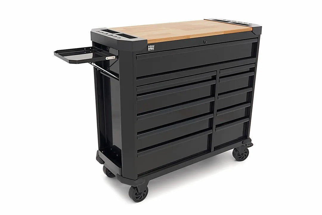 Skriňa na náradie s 11 zásuvkami a pracovným stolom 109cm HBM machines