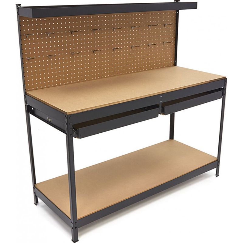 Pracovný stôl so zásuvkami a panelom na náradie HBM