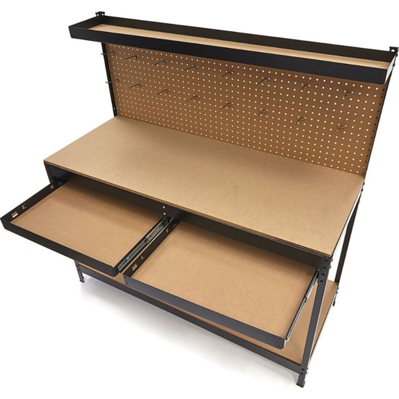 Pracovný stôl so zásuvkami a panelom na náradie HBM