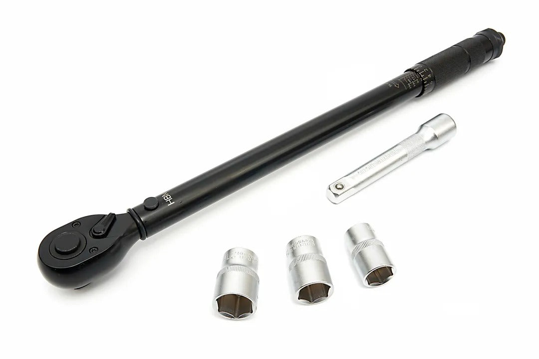 Sada momentového kľúča 1/2 5 kusov 28-210 nm, nástrčné hlavice 1/2 17-19-21 mm, nadstavec 1/2 hbm machines holandsko