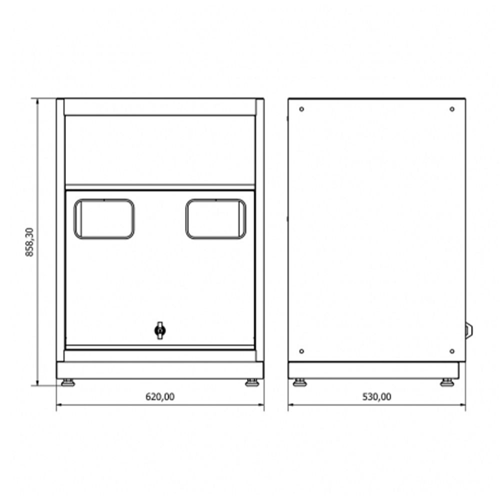 Dielenská skrinka s dvierkami 62 × 53 × 86cm