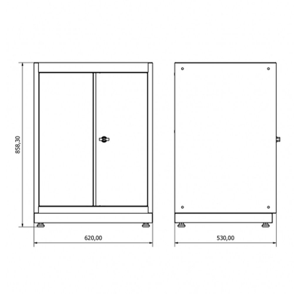 Dielenská skrinka dvojdverová 62 × 53 × 86cm
