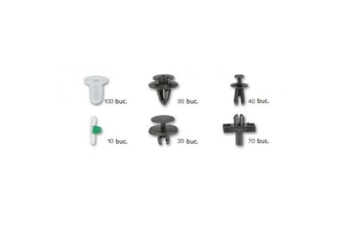 Sada plastových klipov a úchytiek pre bmw 290 kusov