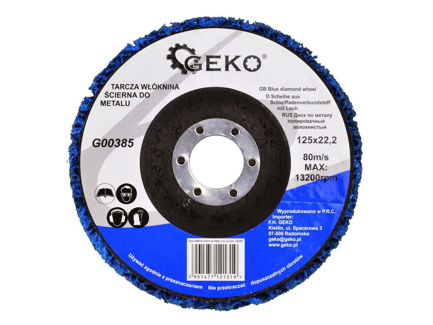 Brúsny kotúč na odstraňovanie hrdze a farby 125mm x 22,2mm