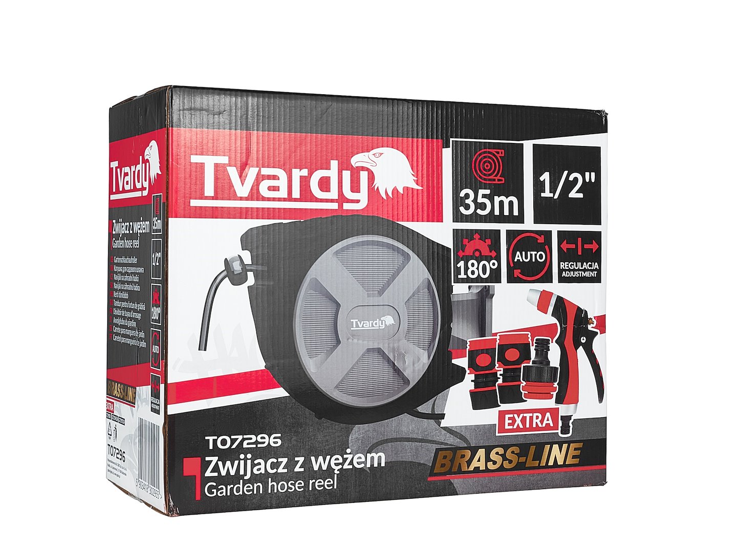Bubon so záhradnou hadicou 35m, 1/2'', Brass Line Tvardy