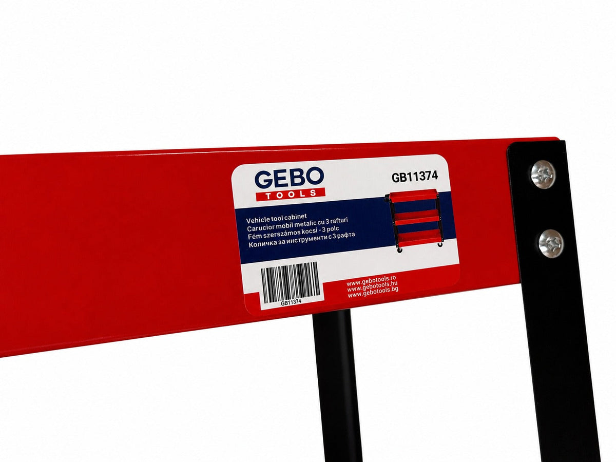 Dielenský montážny vozík na náradie s 3 policami Gebo Tools