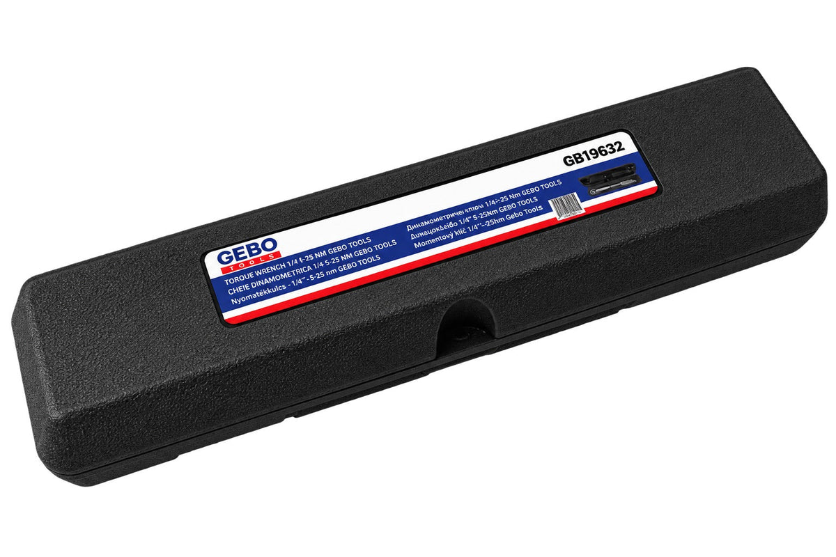 Momentový kľúč 1/4'', 5 - 25Nm, Gebo Tools