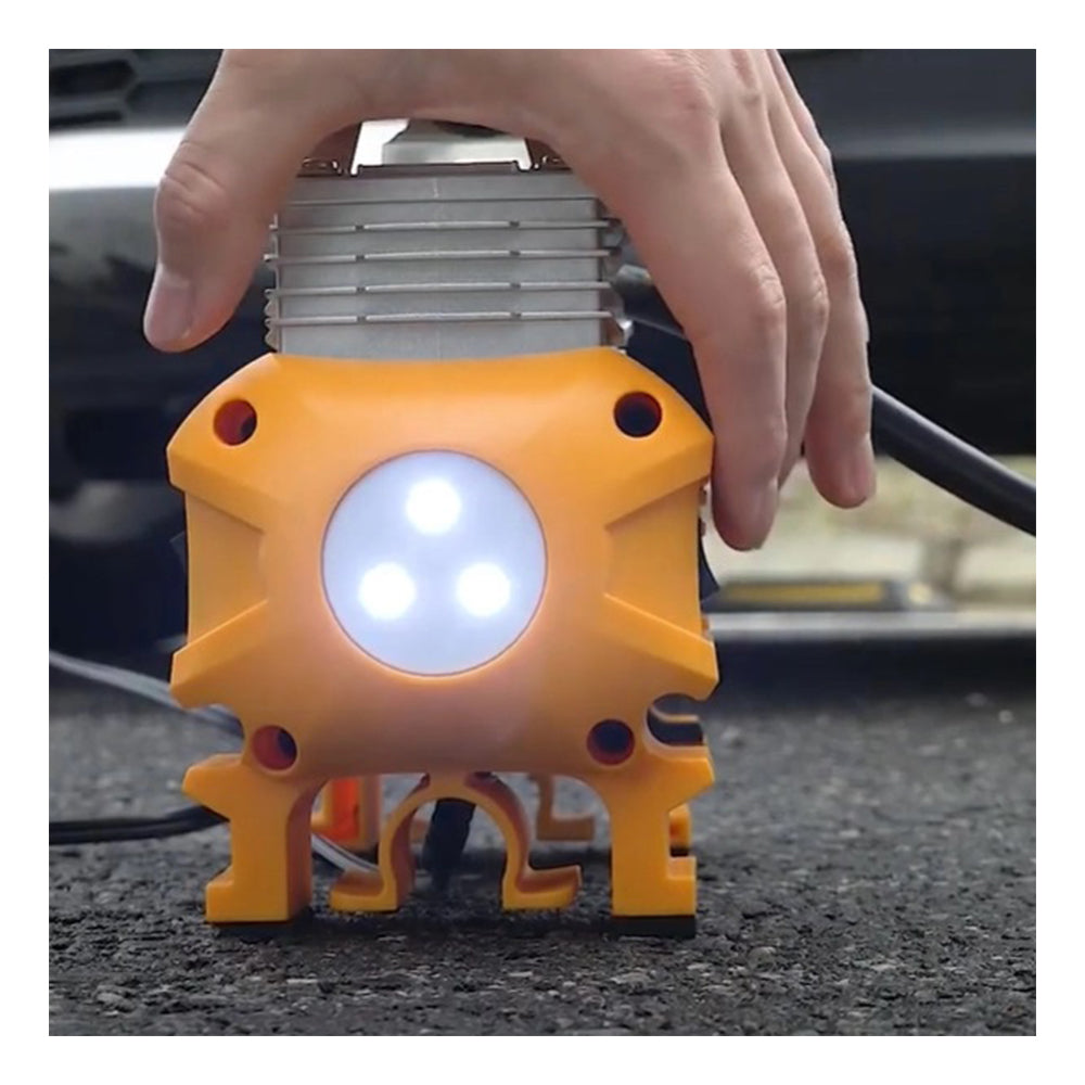 Prenosný elektrický auto kompresor, dvojvalcový, napájanie 12V Ingco