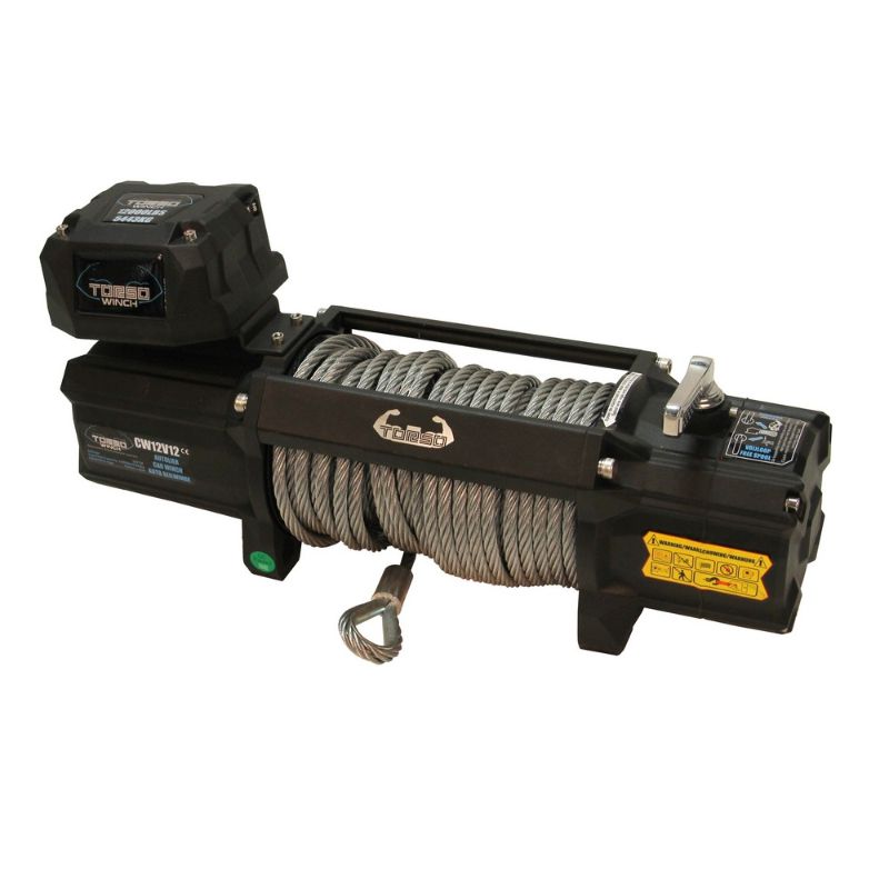 Elektrický lanový naviják 12V s diaľkovým ovládačom 5443kg