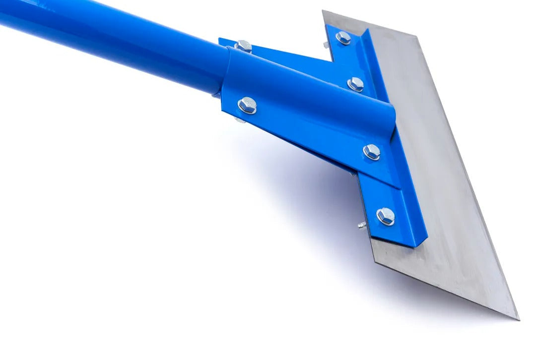 Podlahová škrabka HBM Holandsko 300mm, s 1350mm sklolaminátovou násadou, na odstránenie lepidla, farby alebo koberca