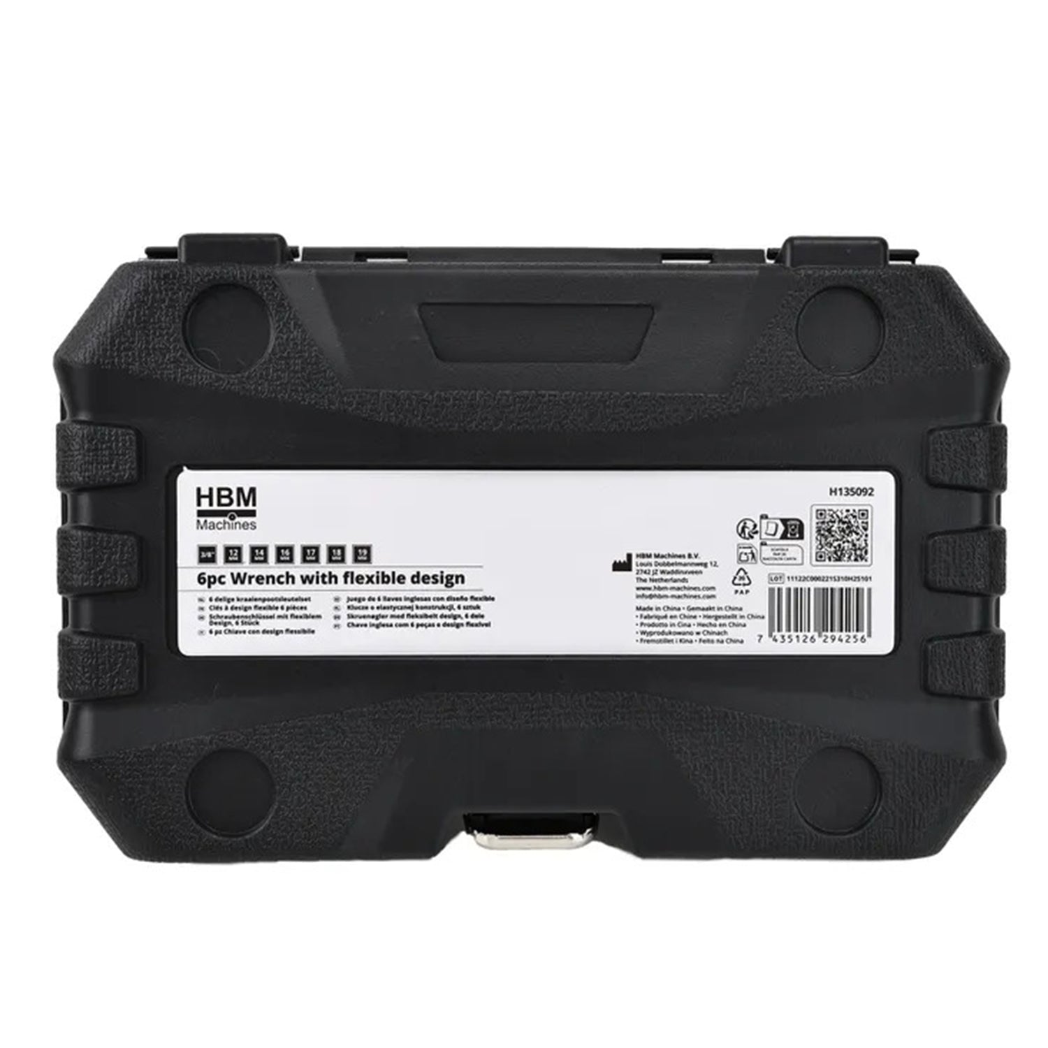 Súprava 6 orechov 3/8 s kĺbom pre potrubia 12–19mm HBM