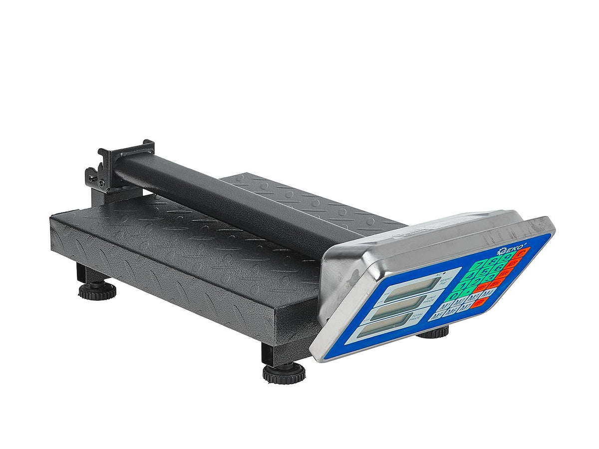 Digitálna plošinová váha s LCD displejom, obchodná, 150kg, Geko