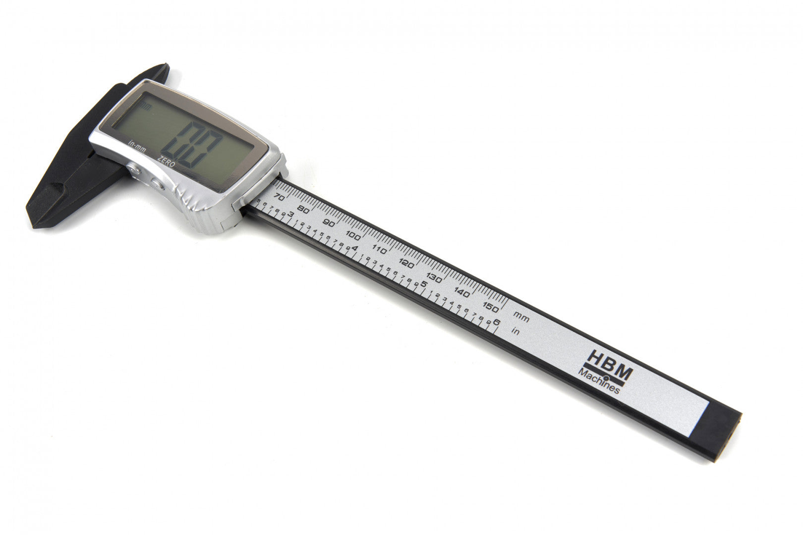 Digitálne posuvné meradlo - šublera, z uhlíkových vlákien 150mm HBM