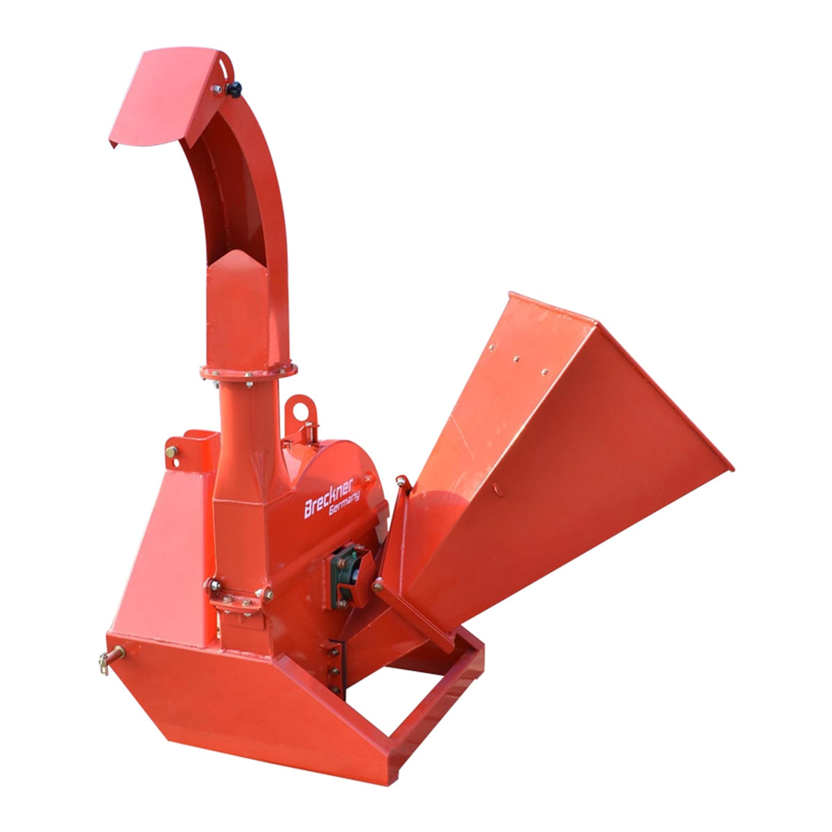 Drvič konárov s pohonom cez hriadeľ traktora PTO, potrebný výkon 18-50HP maximálna hrúbka 100mm, násypka 400x420x600mm Breckner Germany