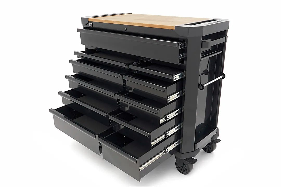 Skriňa na náradie s 11 zásuvkami a pracovným stolom 109cm HBM machines