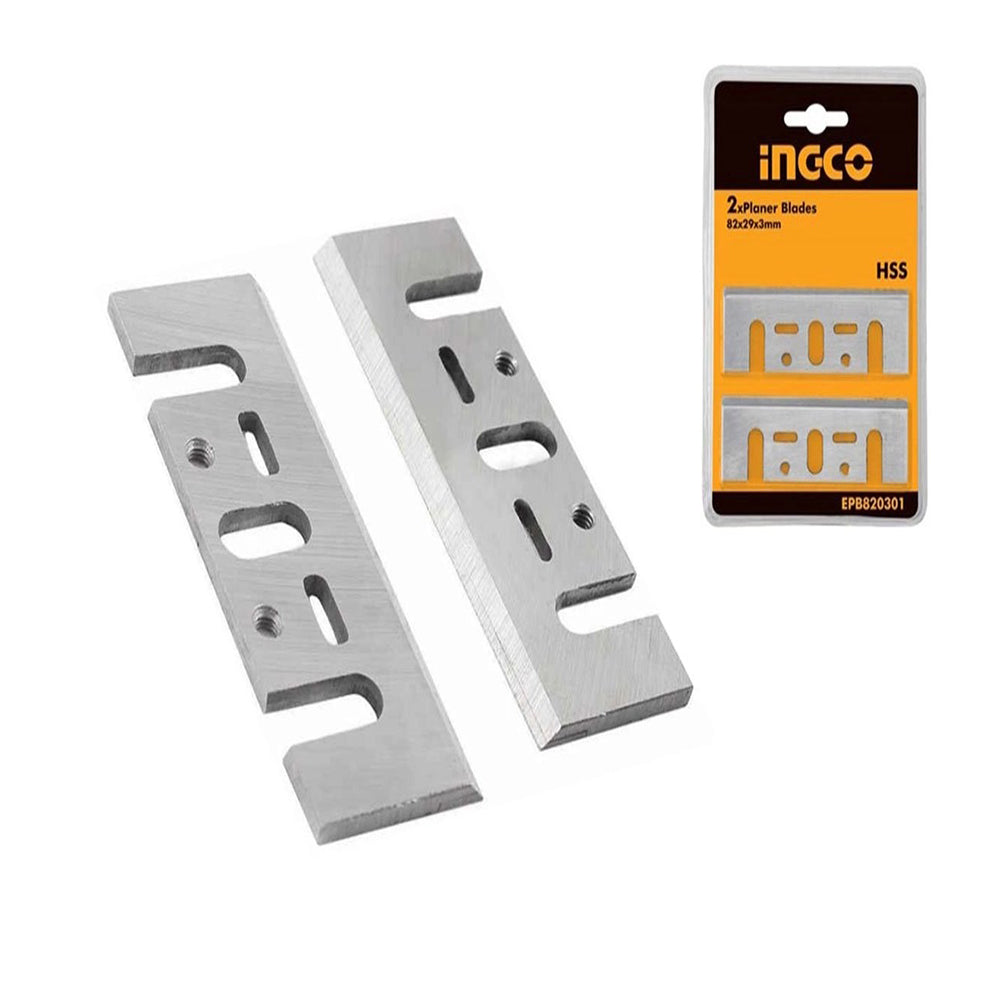 Čepeľ - nôž na hoblík, HSS, 2ks, 82 x 29 x 3mm Ingco