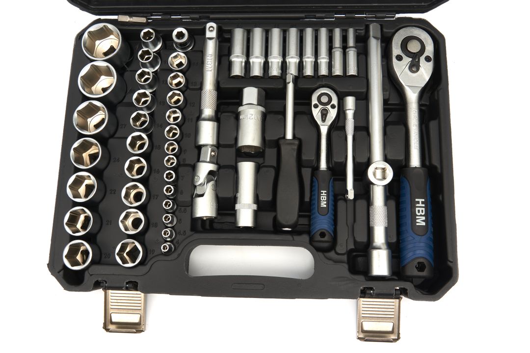 Súprava náradia - Gola sada 1/4'' 1/2'' 108ks HBM Machines