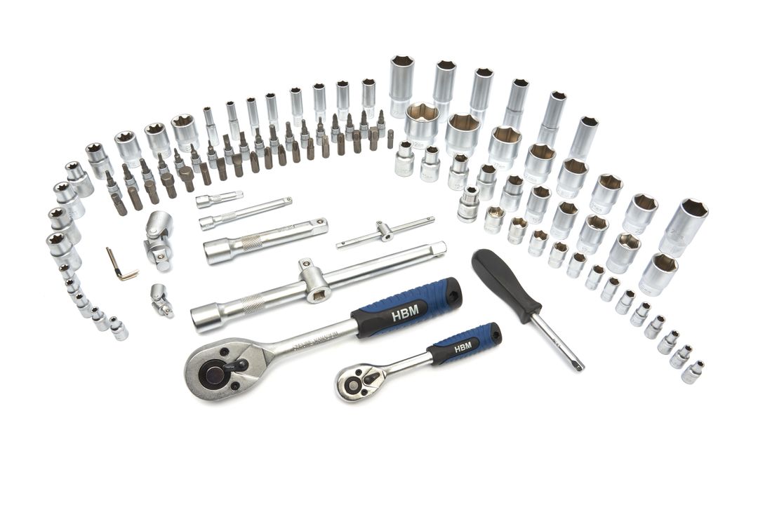 Súprava náradia - Gola sada 1/4'' 1/2'' 108ks HBM Machines