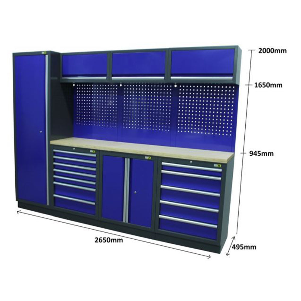 Zostava dielenského kovového nábytku model 3