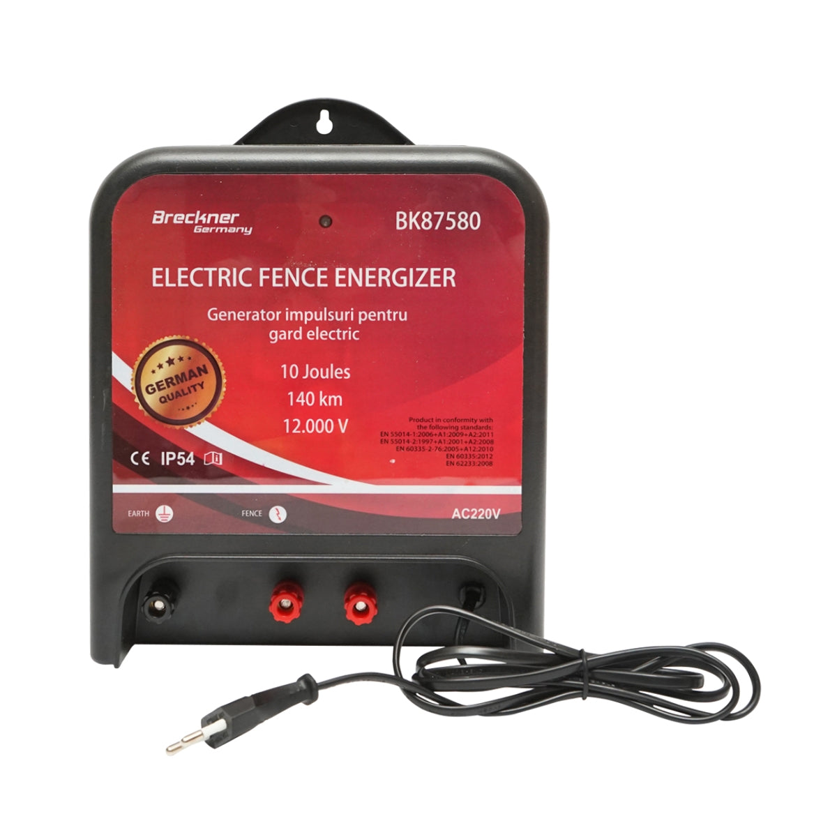 Generátor impulzov - zdroj pre elektrický ohradník 10J, DC 220V, 140km Breckner Germany