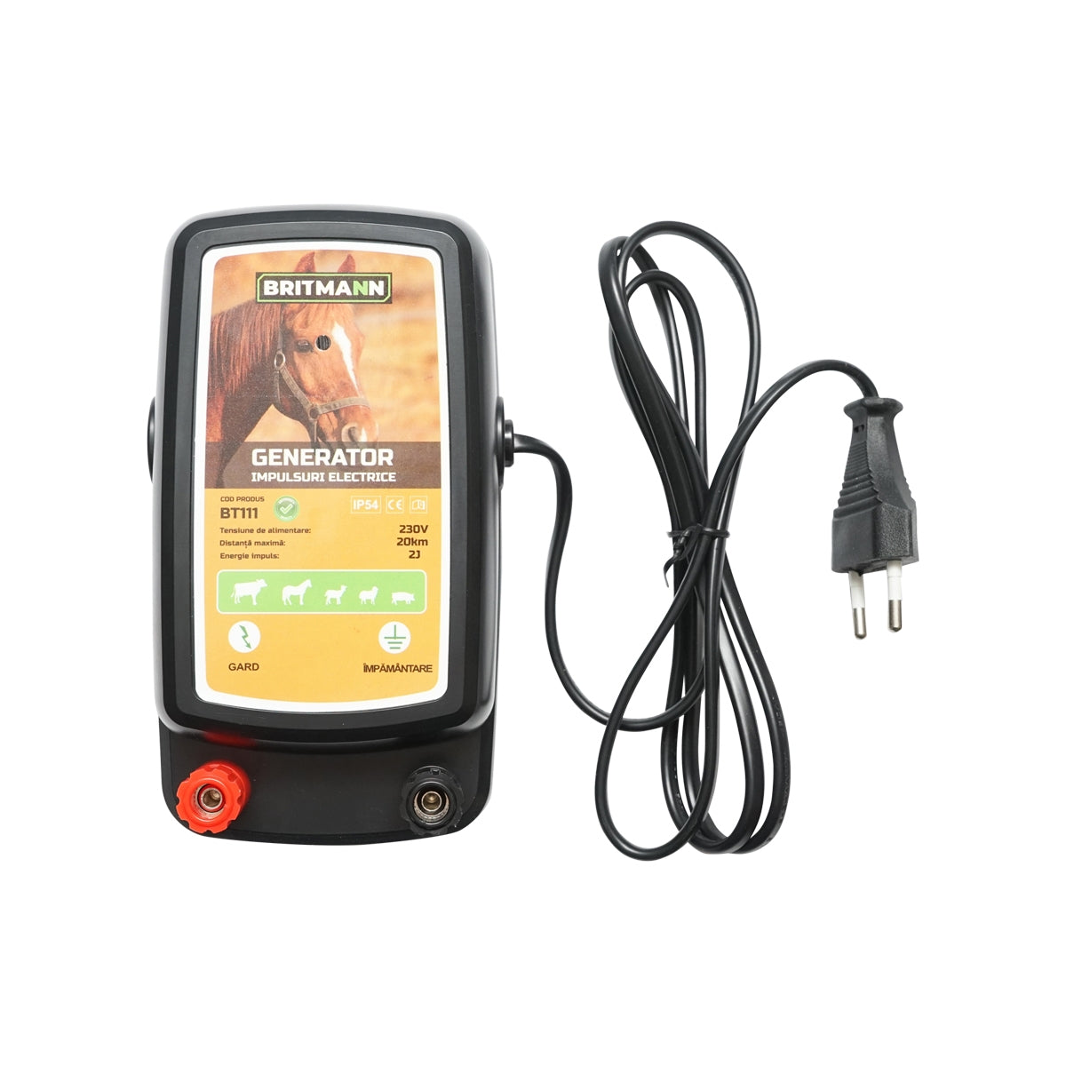 Generátor impulzov - zdroj pre elektrický ohradník 2J, 230V, 20km, IP54 Britmann