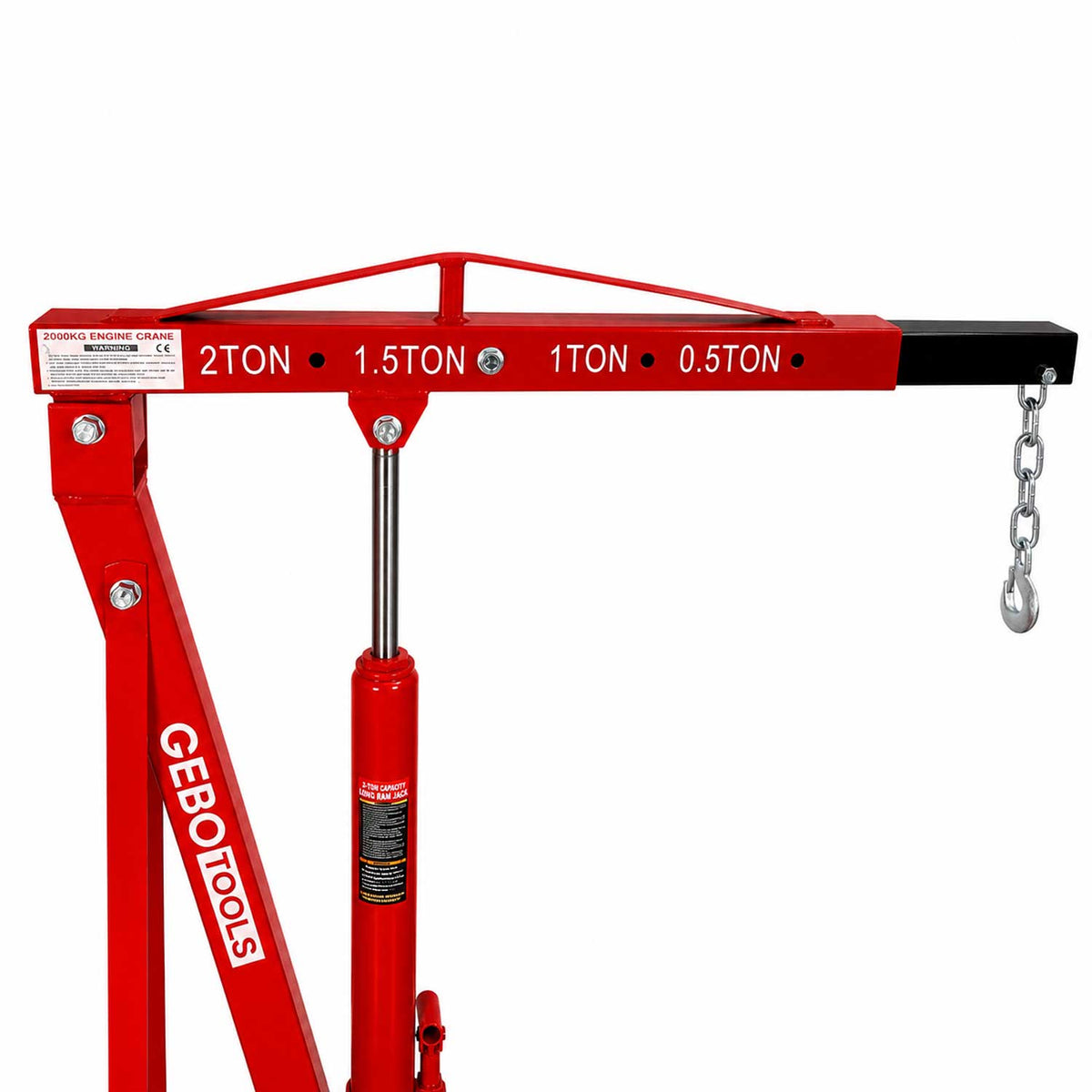 Dielenský hydraulický žeriav - žirafa 2t, skladací, Gebo Tools