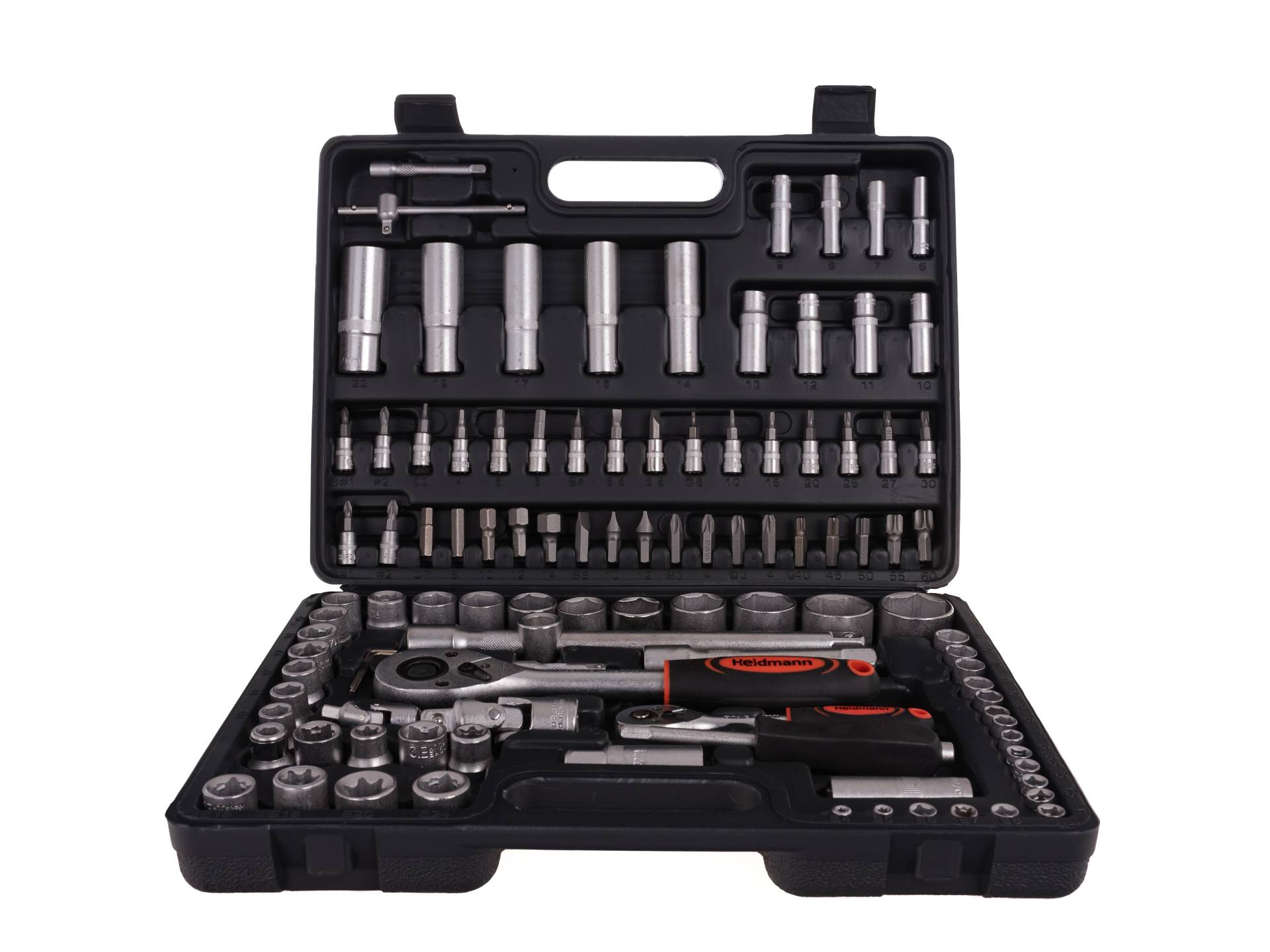 Gola sada náradia 108ks 1/4'' 1/2'' Cr-V Heidmann