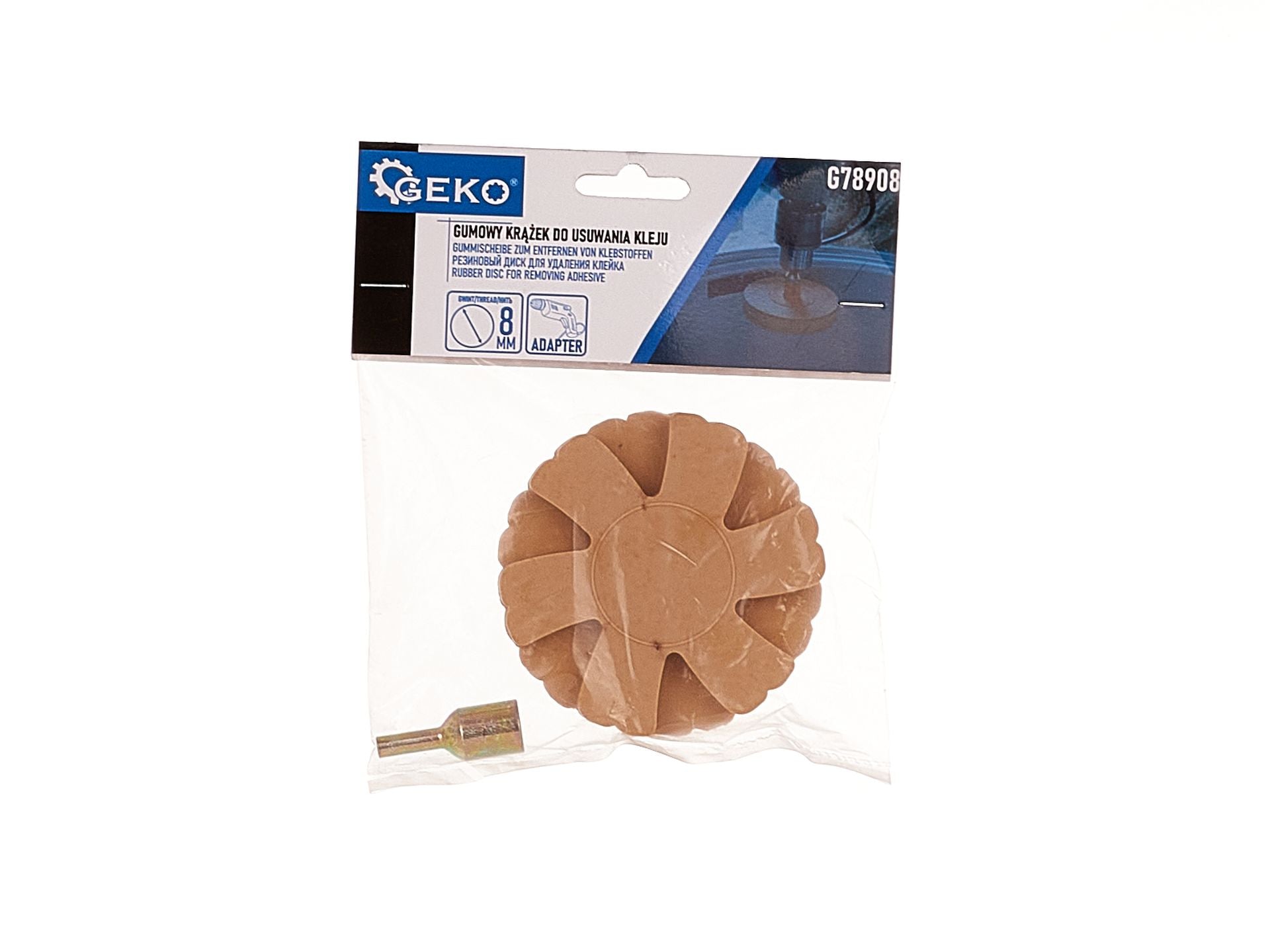 Gumový kotúč na odstráneie lepidla, 90mm Geko