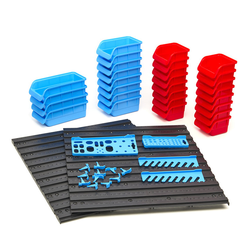 Panel na náradie - nástenný organizér 43 dielov HBM