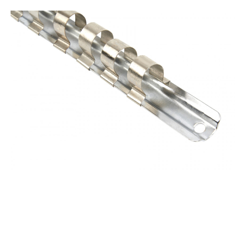 Sada 3 kovových líšt na uchytenie nástrčných kľúčov 1/2, 3/8, 1/4 hbm