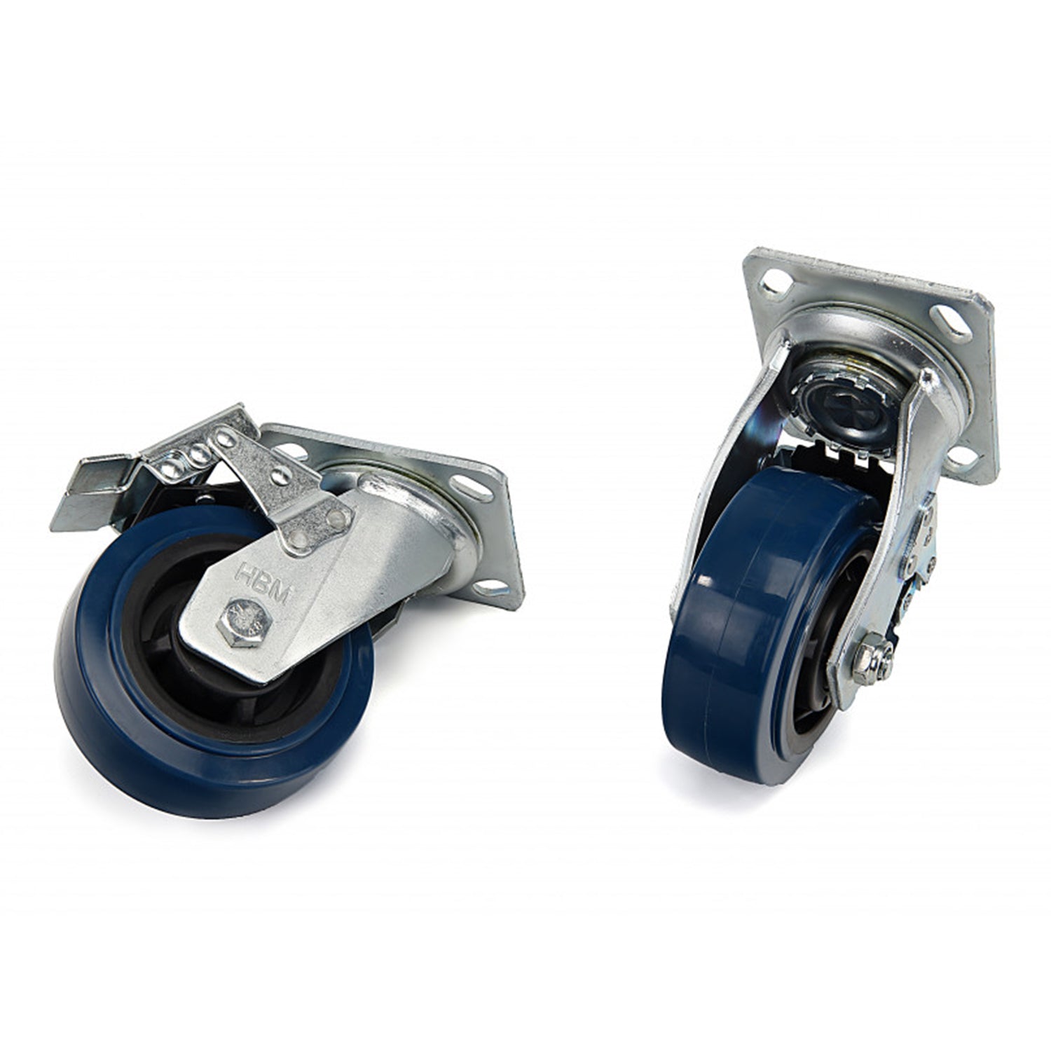 Sada 4 otočných koliesok s brzdou 150 mm 350 kg hbm