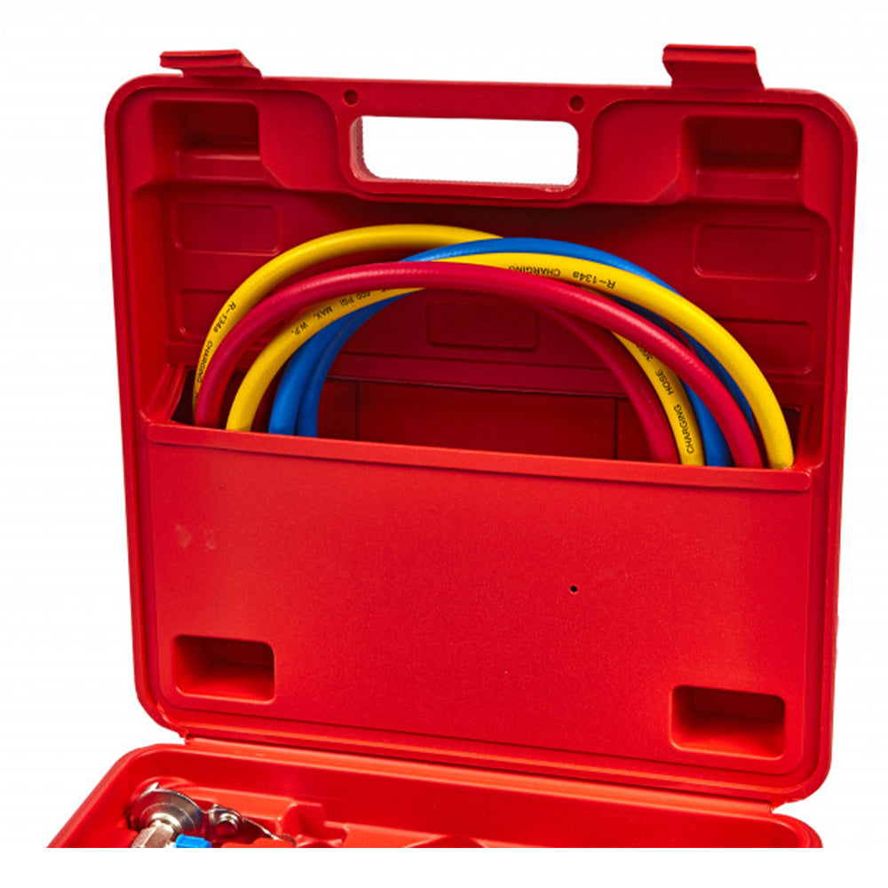 Sada na kontrolu tlaku klimatizácie, plnenie a diagnostiku klimatizačných systémov HBM