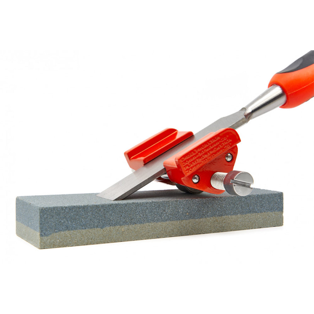 Sada 8 profesionálnych sekáčov do dreva s brúsnym kameňom a prípravkom na brúsenie