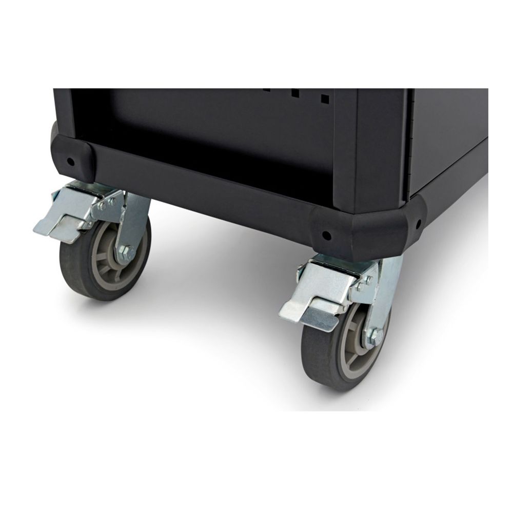 Pojazdný pracovný stôl s 13 zásuvkami a drevenou pracovnou doskou, 168cm HBM