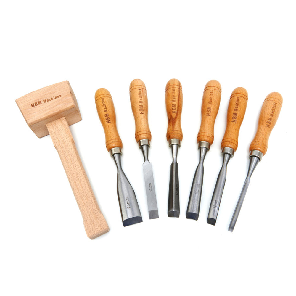 Sada sekáčov do dreva s kladivom, 7ks HBM