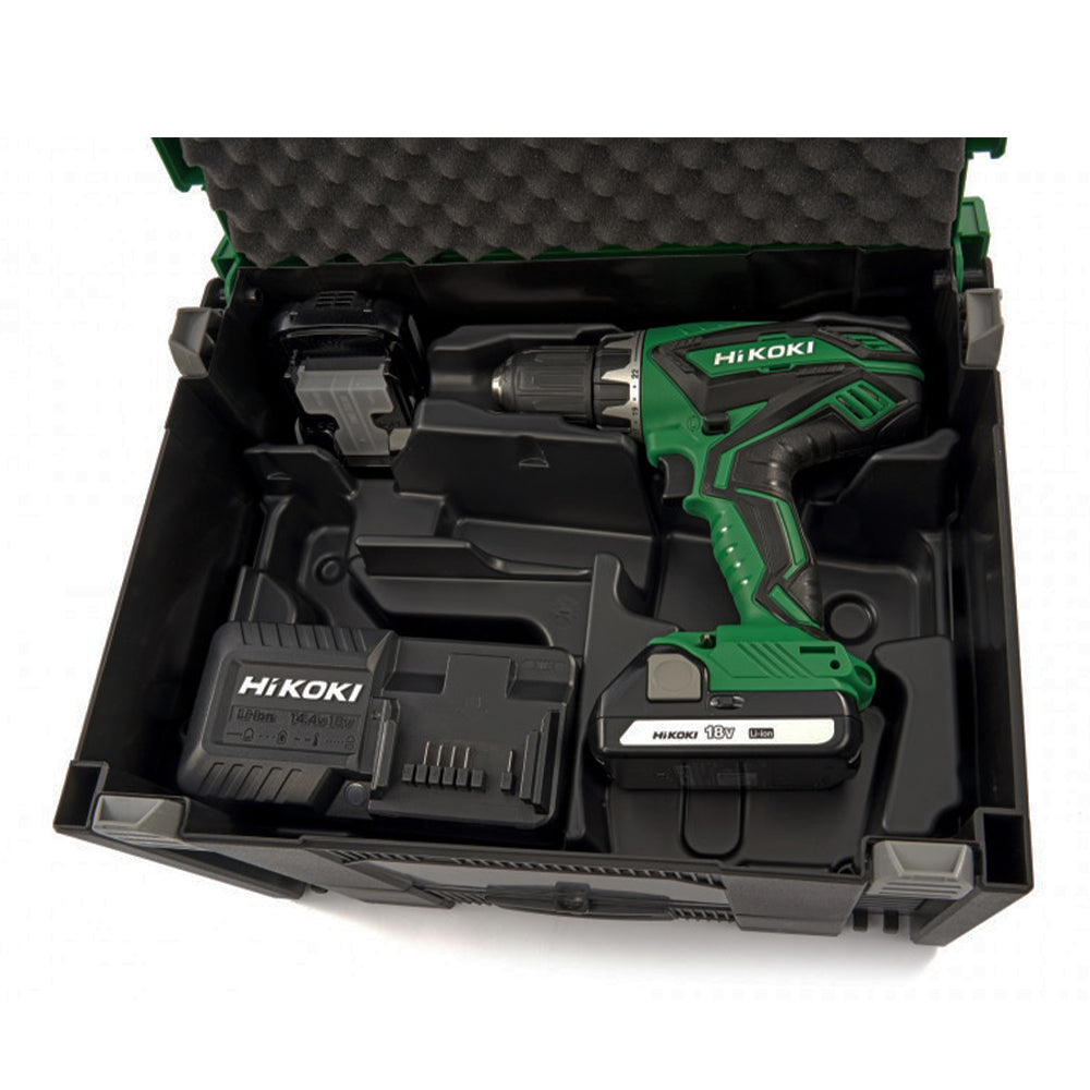 Sada náradia s aku vŕtačkou/šraubovákom Hikoki, 2 akumulátory 1.5 Ah a nabíjačka