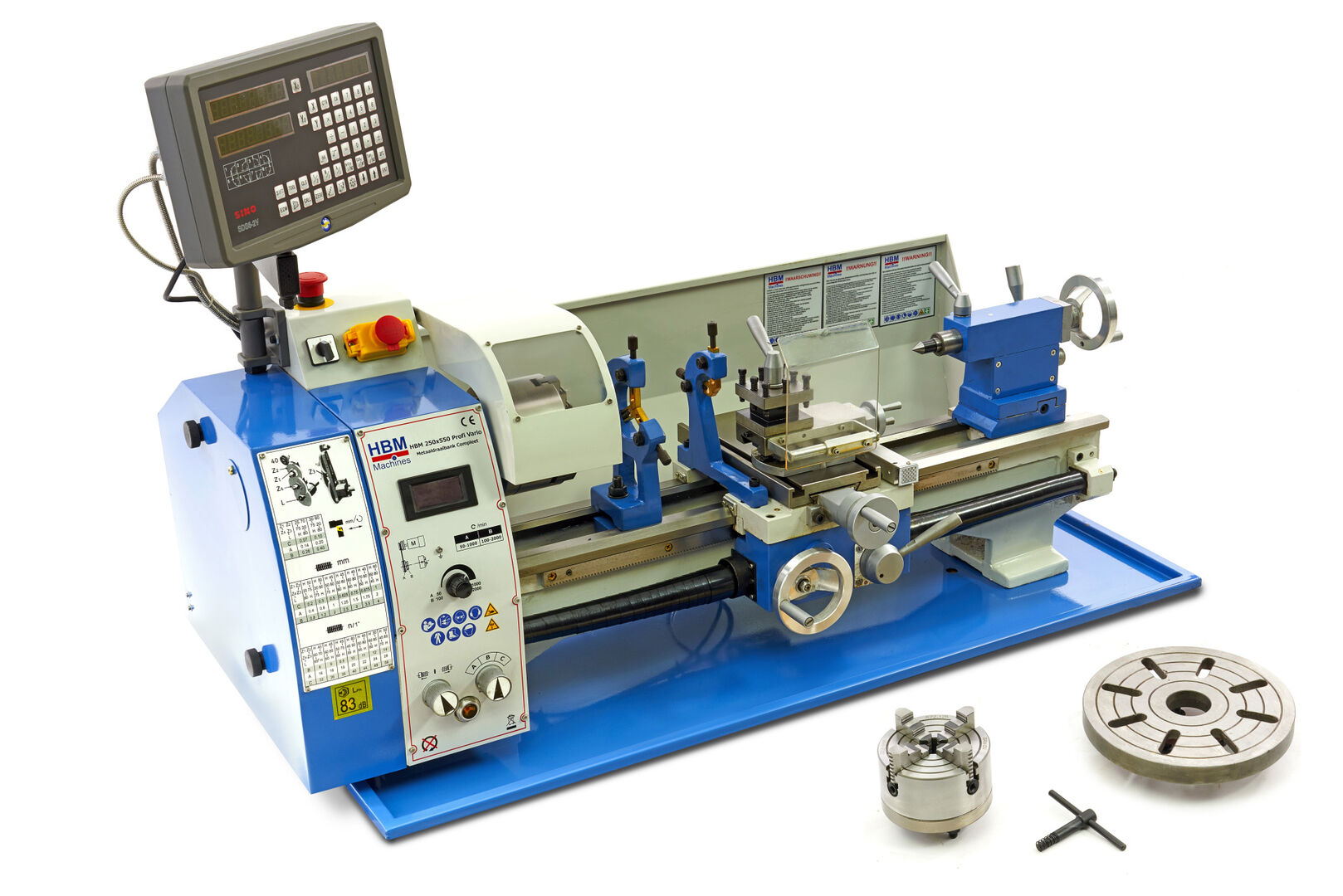 Profesionálny sústruh na kov 250 x 550 Vario DRO