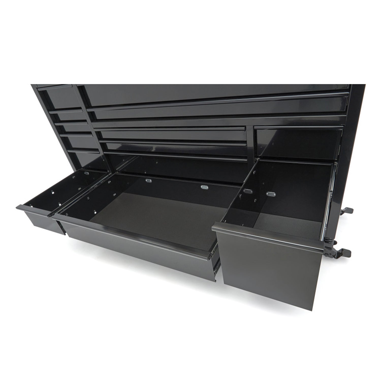 Mobilný pracovný stôl s drevenou doskou, s náraďovou skrinkou, 14 zásuviek, profesionálny, 182cm HBM