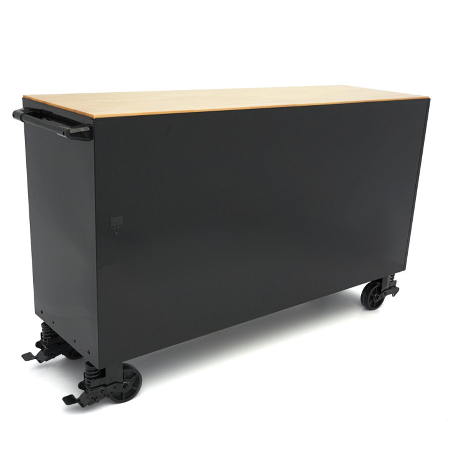 Mobilný pracovný stôl s drevenou doskou, s náraďovou skrinkou, 14 zásuviek, profesionálny, 182cm HBM