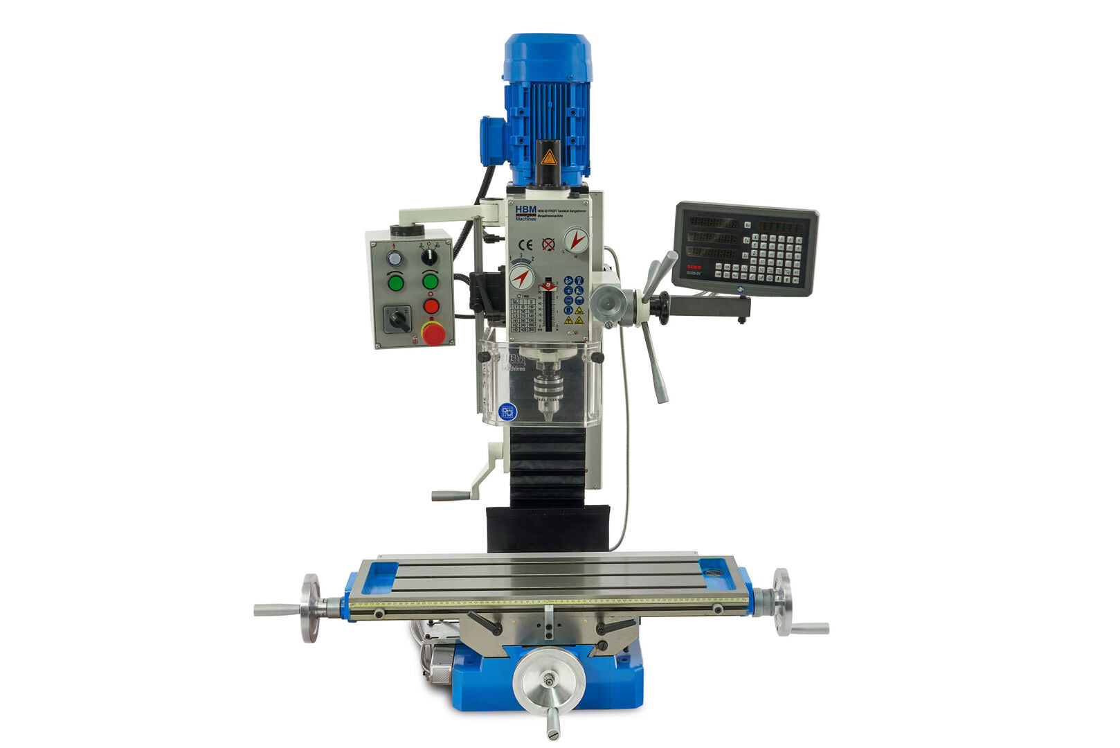 Profesionálna stĺpová vŕtačka 30mm DRO HBM