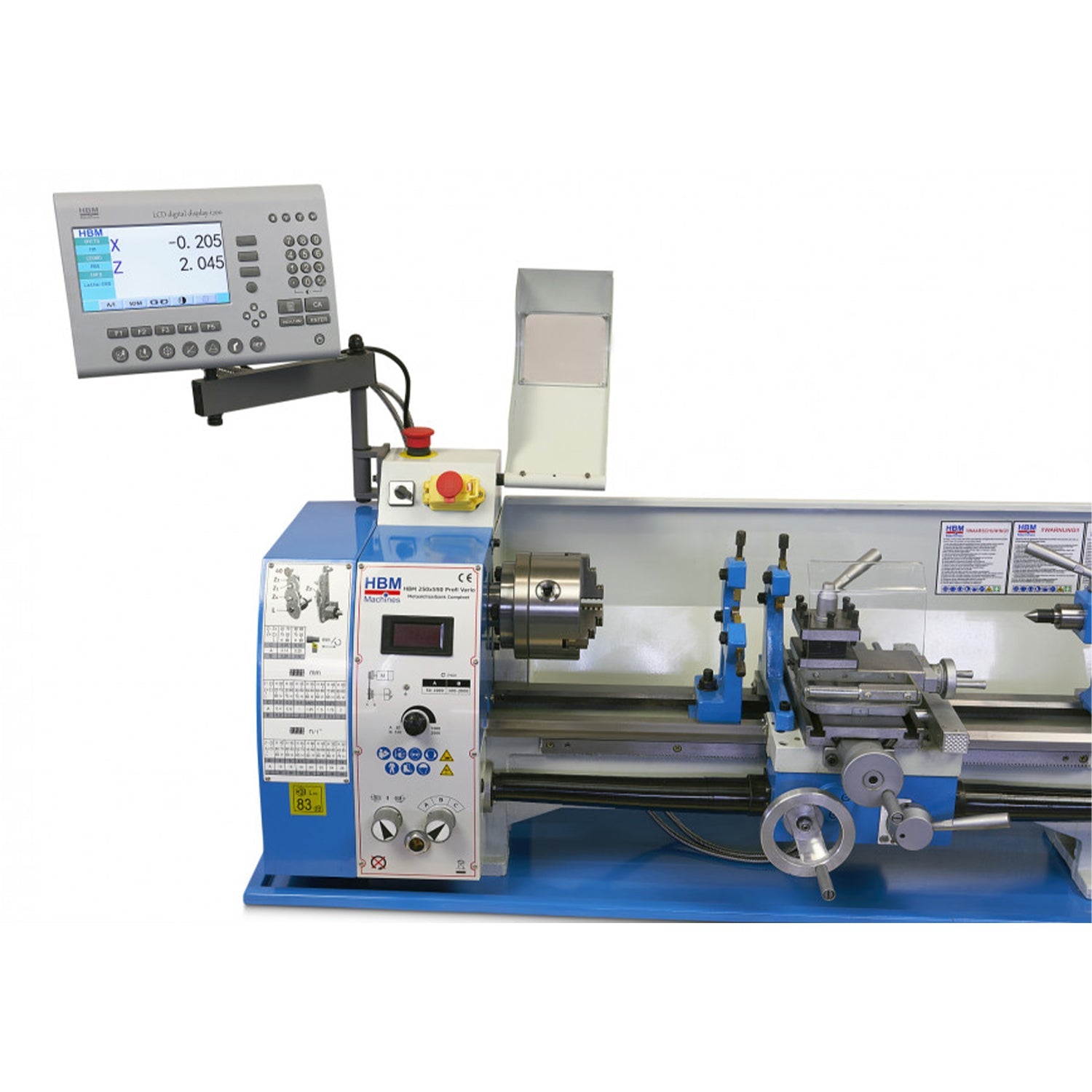 Sústruh na kov 250 x 550 vario s LCD dispejom