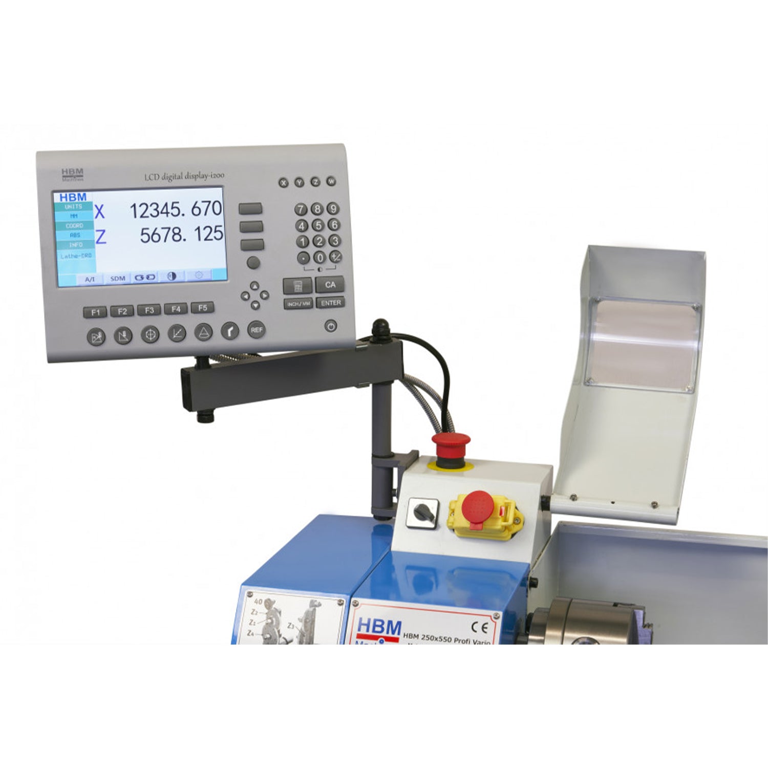 Sústruh na kov 250 x 550 vario s LCD dispejom