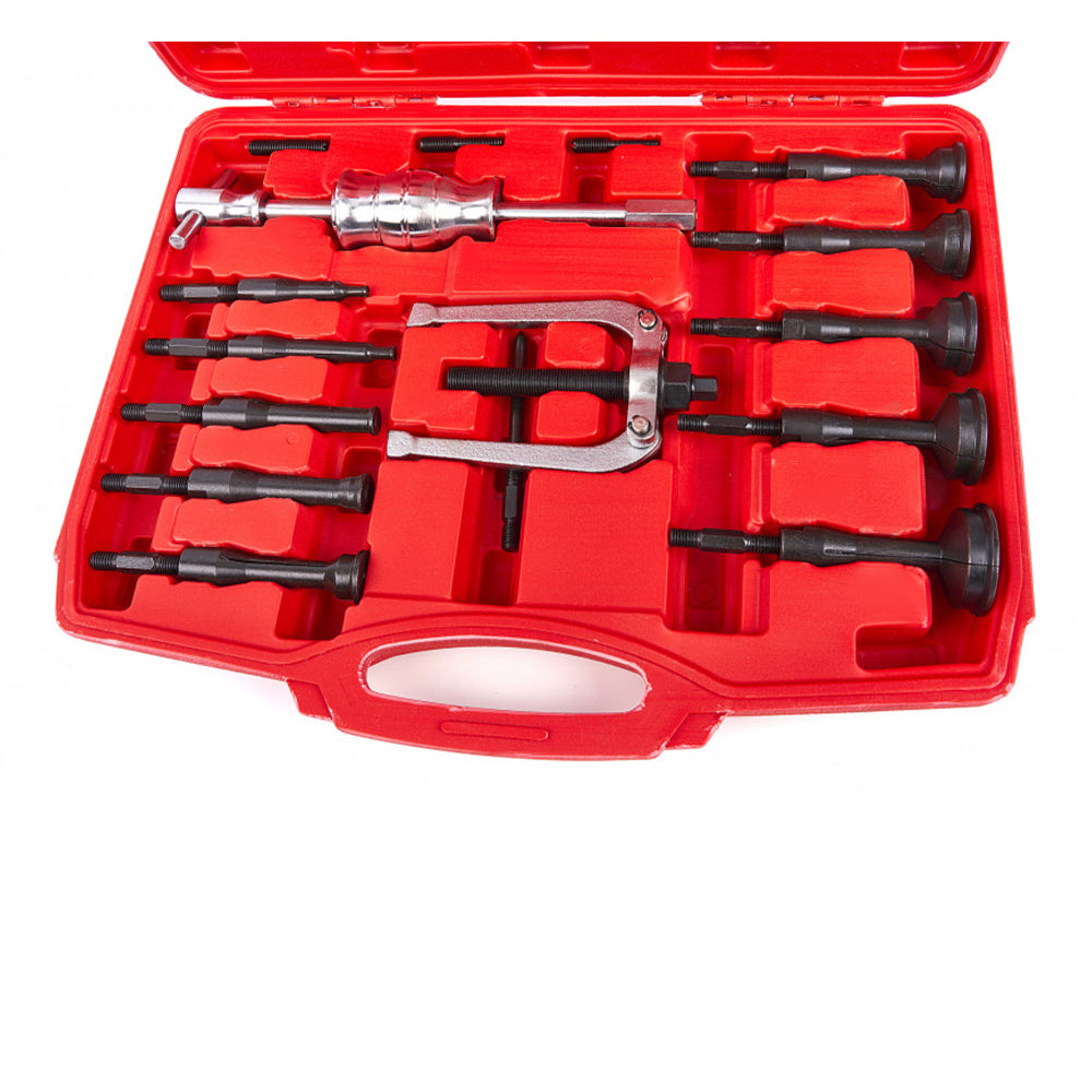 Súprava lisu a sťahováka na vnútorné ložiská a silentbloky 8–58 mm 17 kusov hbm