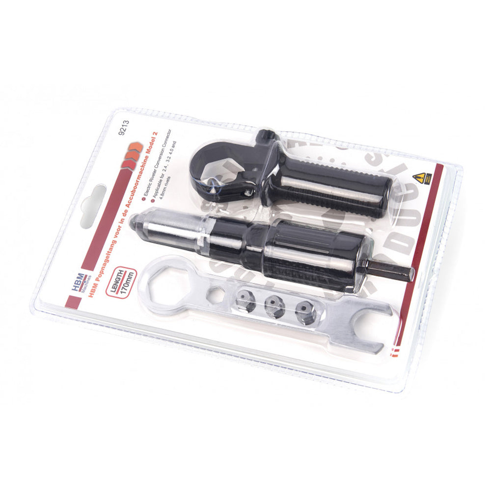 Nitovací adaptér - nadstavec na nitovačku vŕtačku 2,4mm - 4,8mm 170mm HBM