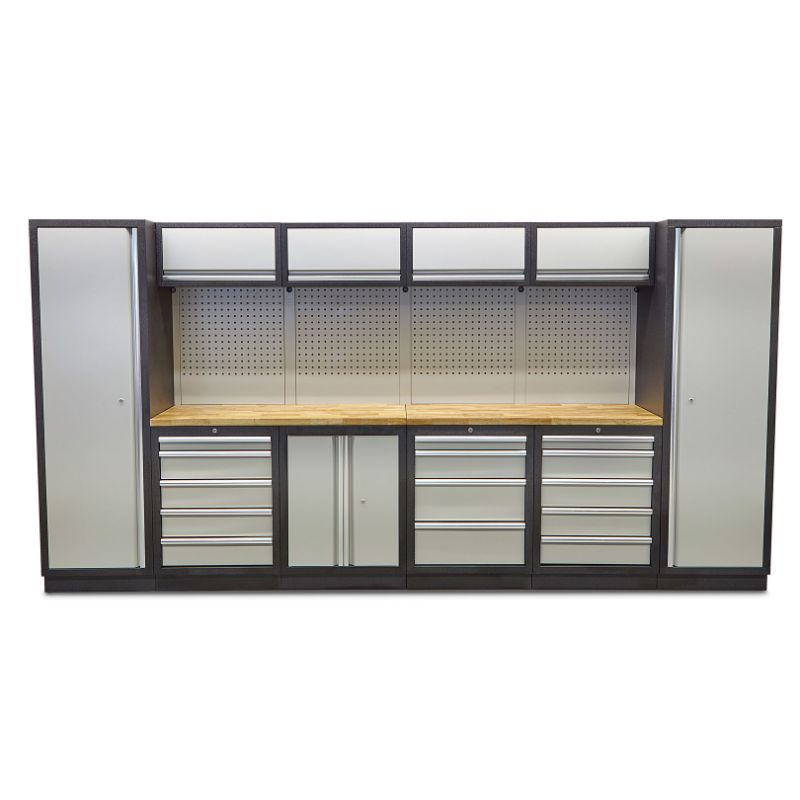 Zostava dielenského nábytku 16 dielov 4m x 2m