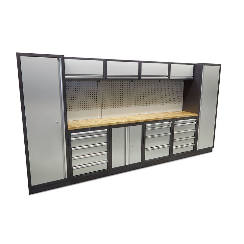 Zostava dielenského nábytku 16 dielov 4m x 2m