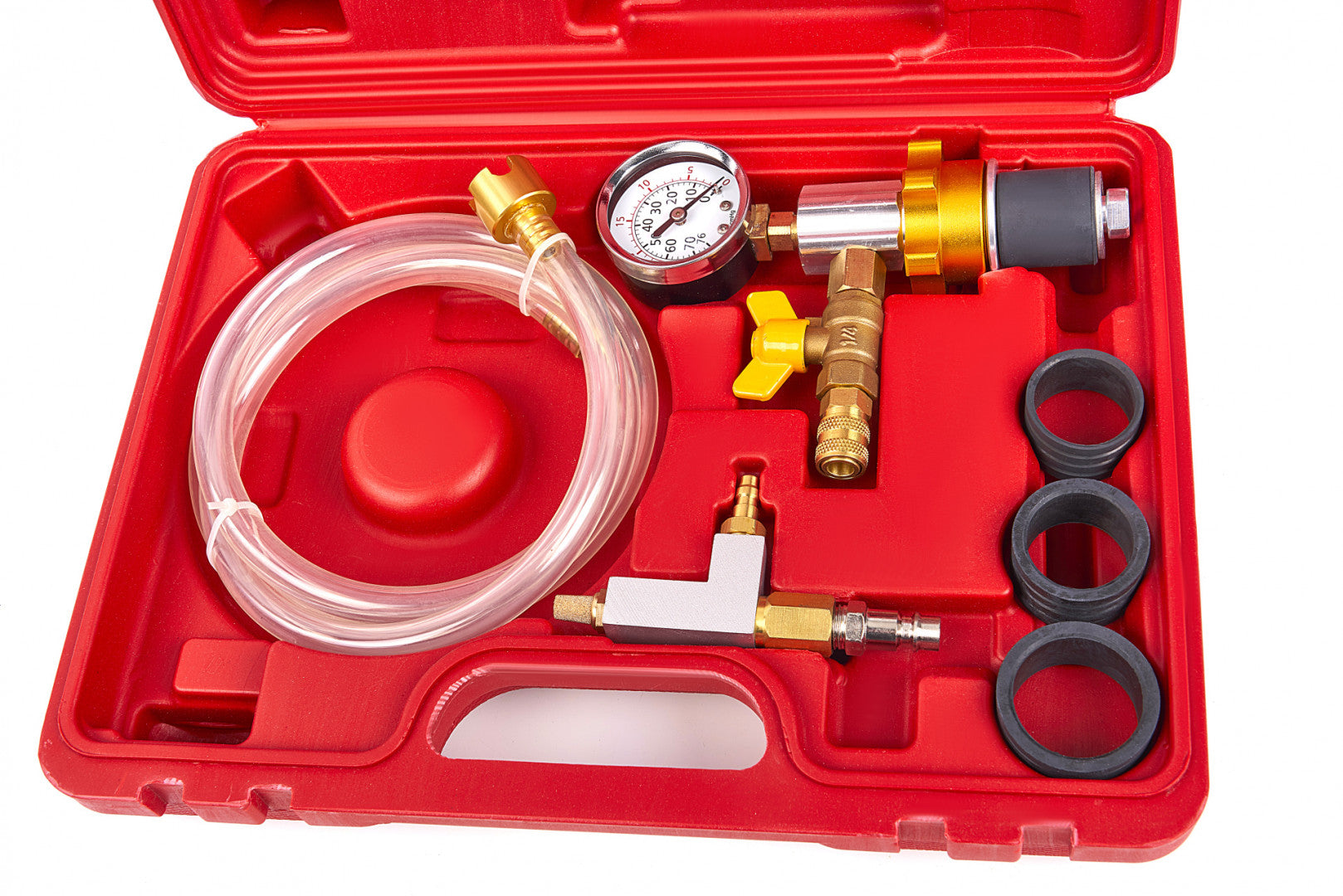 Sada na plnenie a testovanie únikov v chladiacom systéme auta