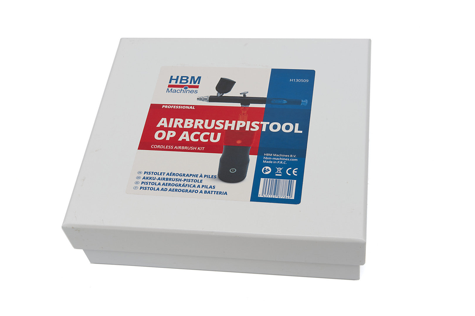 Prenosná airbrush pištoľ s akumulátorom hbm machines holandsko