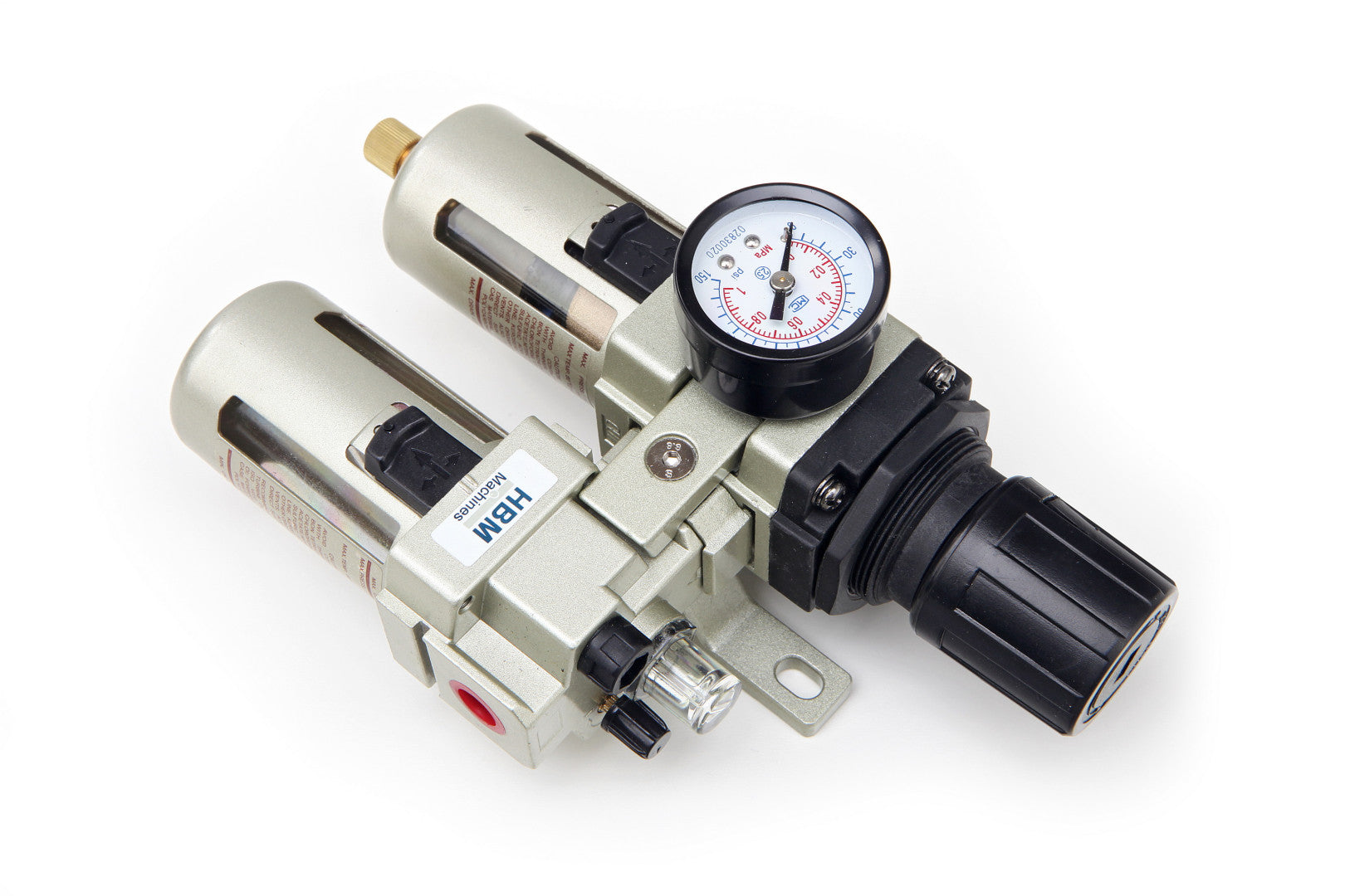 Odlučovač vody a mazania s regulátorom tlaku 1/4'' HBM