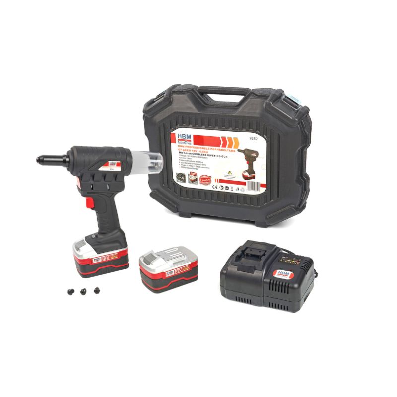 Profesionálna akumulátorová nitovačka 18V, 4.0Ah